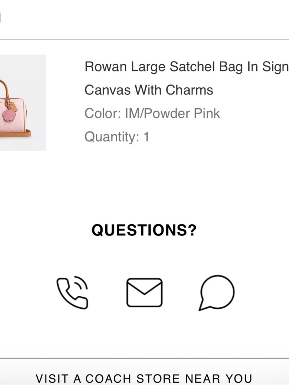 NWT 2026 Coach Powder Pink Large Rowan SAMEDAY SHIP CEA19 - Picture 5 of 5